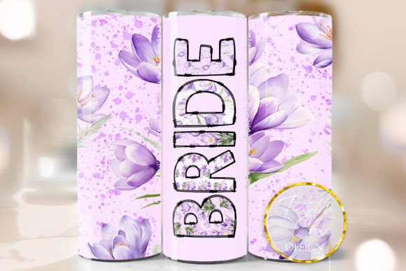 Bride Floral Tumbler Wrap Wedding PNG