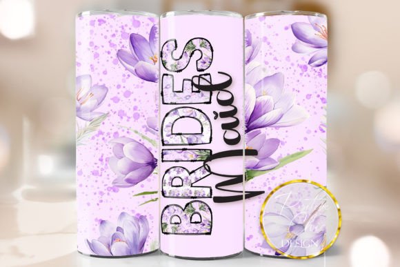 Bridesmaid Floral Tumbler Wrap Wedding