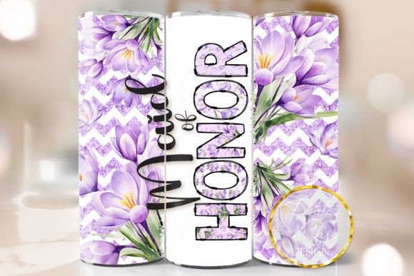 Floral Maid of Honor Tumbler Wrap Design Review