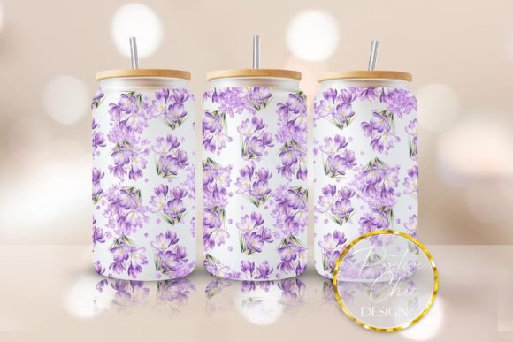 Floral Purple Libbey Cup Wrap PNG UVDTF Review