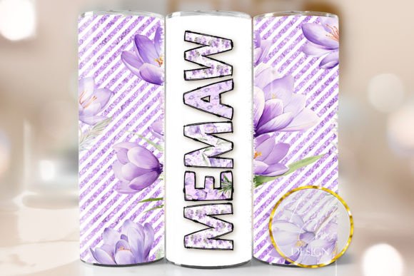 Flowers Memaw Skinny Tumbler Wrap Design Review