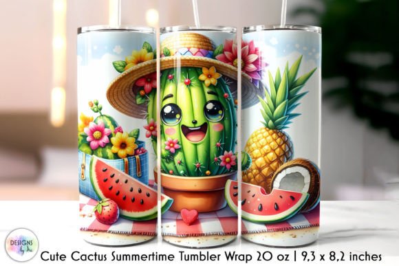 Fun Cactus Tumbler Wrap Design