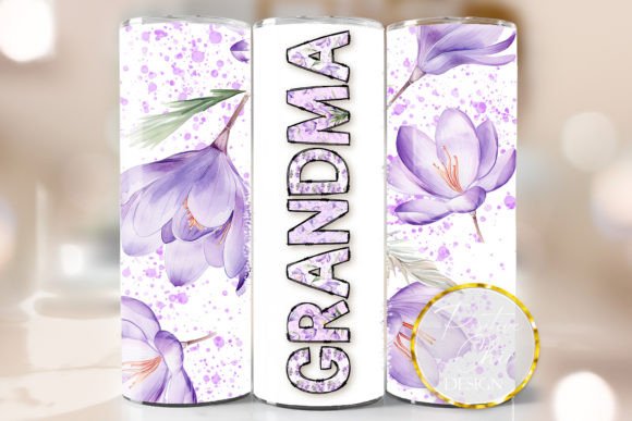 Grandma Spring Flowers Tumbler PNG 20 Oz Review