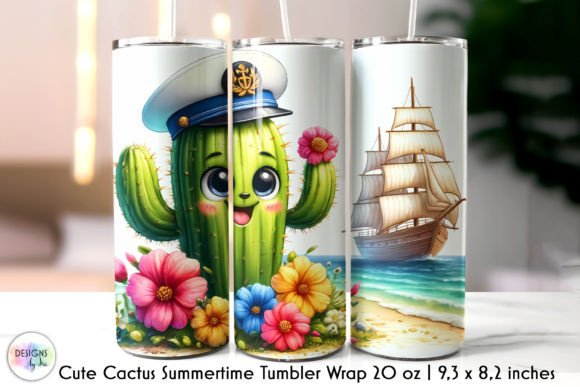 Lets Cruise Funny Cactus Tumbler Wrap