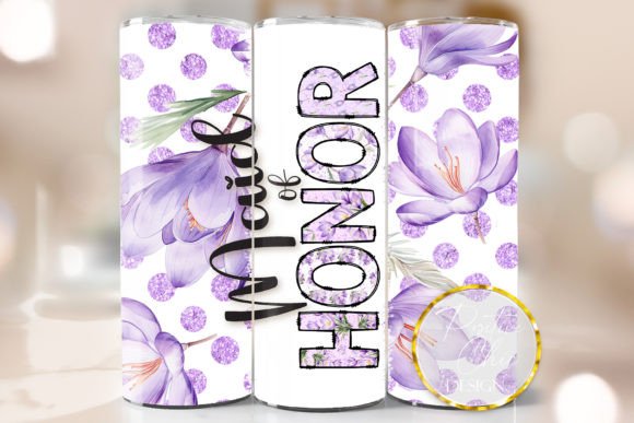Maid of Honor Tumbler PNG Wedding Design