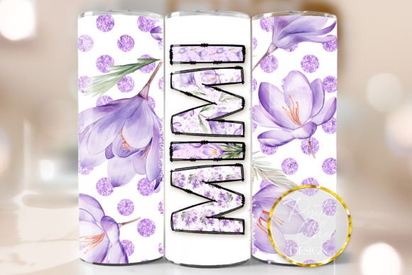 Mimi Tumbler Wrap Mothers Day Design PNG