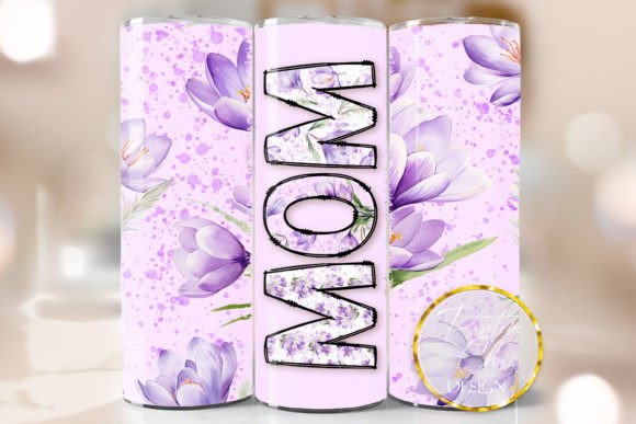 Mom 20oz Purple Tumbler Wrap Sublimation