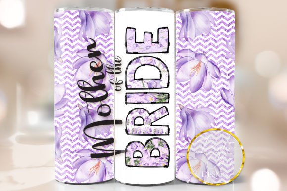 Purple Mother of the Bride Tumbler Wrap
