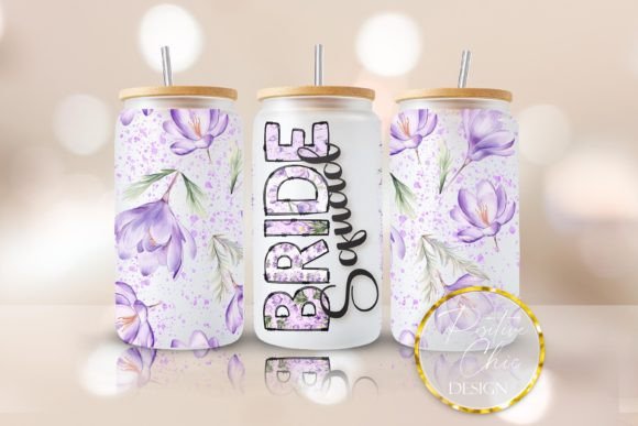 Wedding Bride Squad Cup Wrap Design